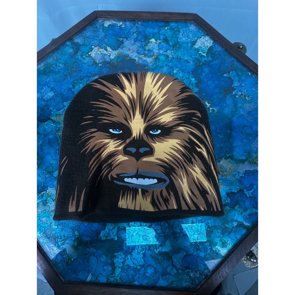 Star Wars Chewbacca Beanie Hat Brown Knit Wookiee Graphic Lucasfilm OSFM